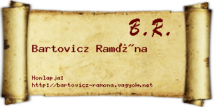 Bartovicz Ramóna névjegykártya